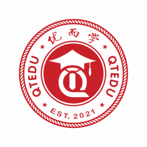 Logo trung tâm tiếng trung QTEDU Quảng Ngãi