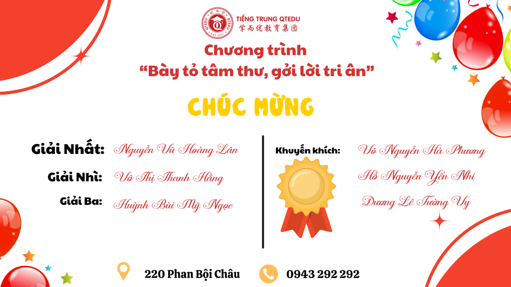 CÔNG BỐ KẾT QUẢ CUỘC THI “BÀY TỎ TÂM THƯ, GỬI LỜI TRI ÂN”