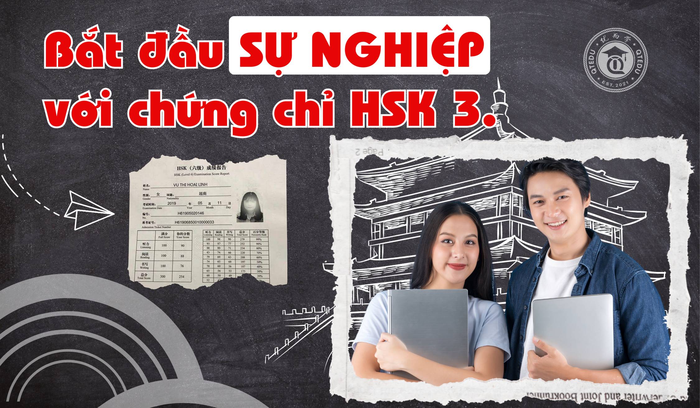 tiếng trung qtedu quảng ngãi đào tạo hsk 1 đến hsk 3