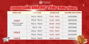lịch khai giảng các khóa tiếng trung tháng 11 tại qtedu quảng ngãi