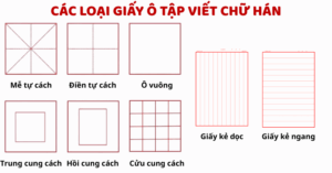các loại giấy ô viết chữ hán