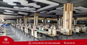 Không gian nhà ăn trường Hàng Không Quế Lâm 