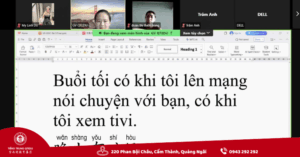Học tiếng Trung online với giáo viên QTEDU Quảng Ngãi.