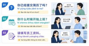 Mẫu đặt câu với từ vựng ngành hành chính nhân sự