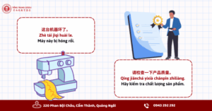 Các mẫu câu thường gặp với từ vựng tiếng Trung ngành may mặc