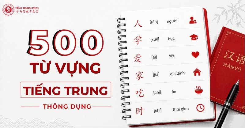 tổng hợp 500 từ vựng tiếng trung thông dụng