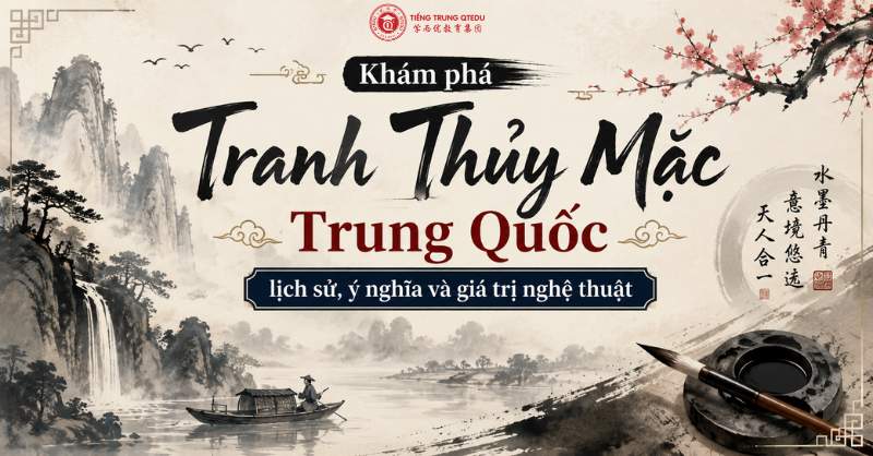 tranh thủy mặc trung quốc